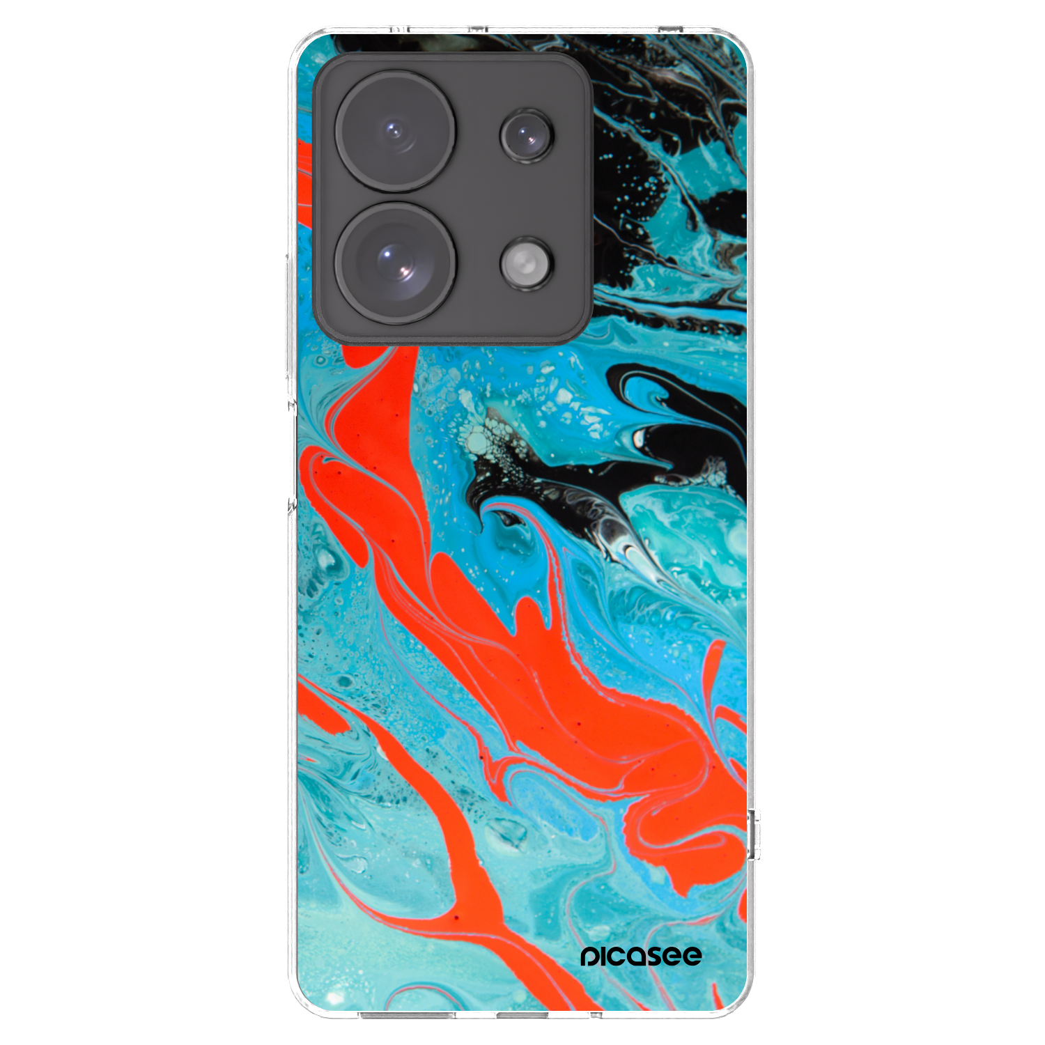 Picasee silikonski prozorni ovitek za Xiaomi Redmi Note 13 Pro 4G - Blue Magma
