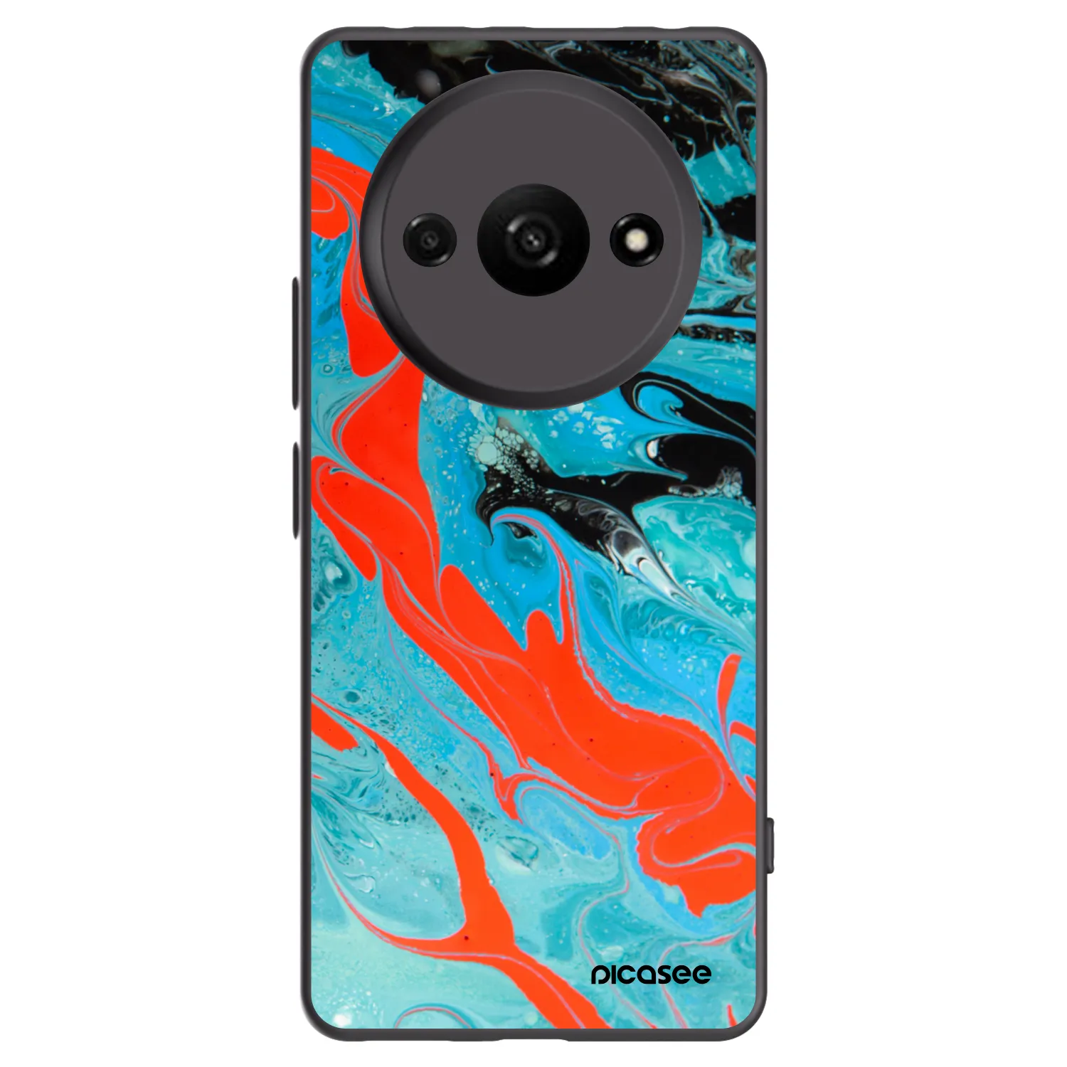 Picasee silikonski črni ovitek za Xiaomi Redmi A3 - Blue Magma