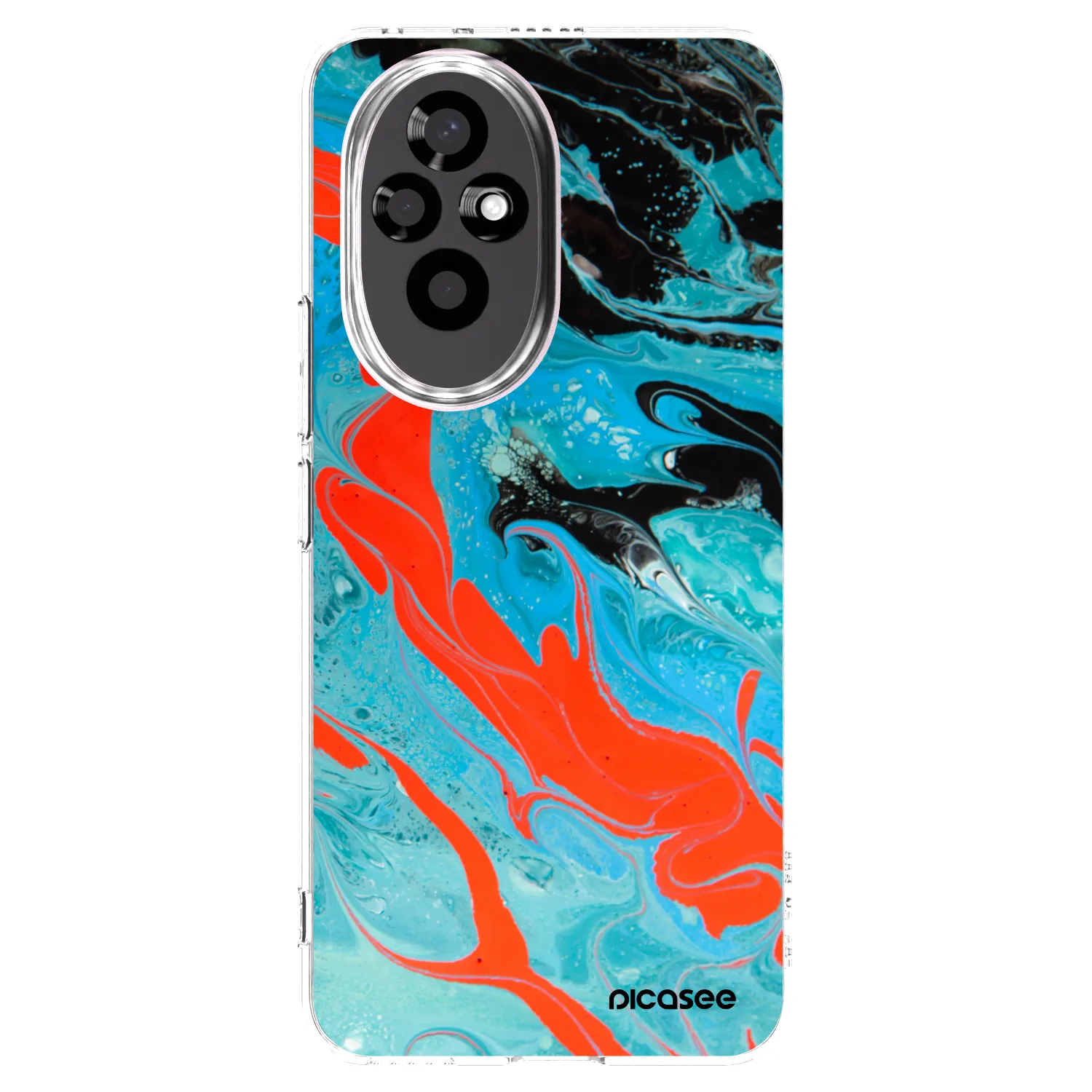 Picasee silikonski prozorni ovitek za Honor 200 Pro 5G - Blue Magma