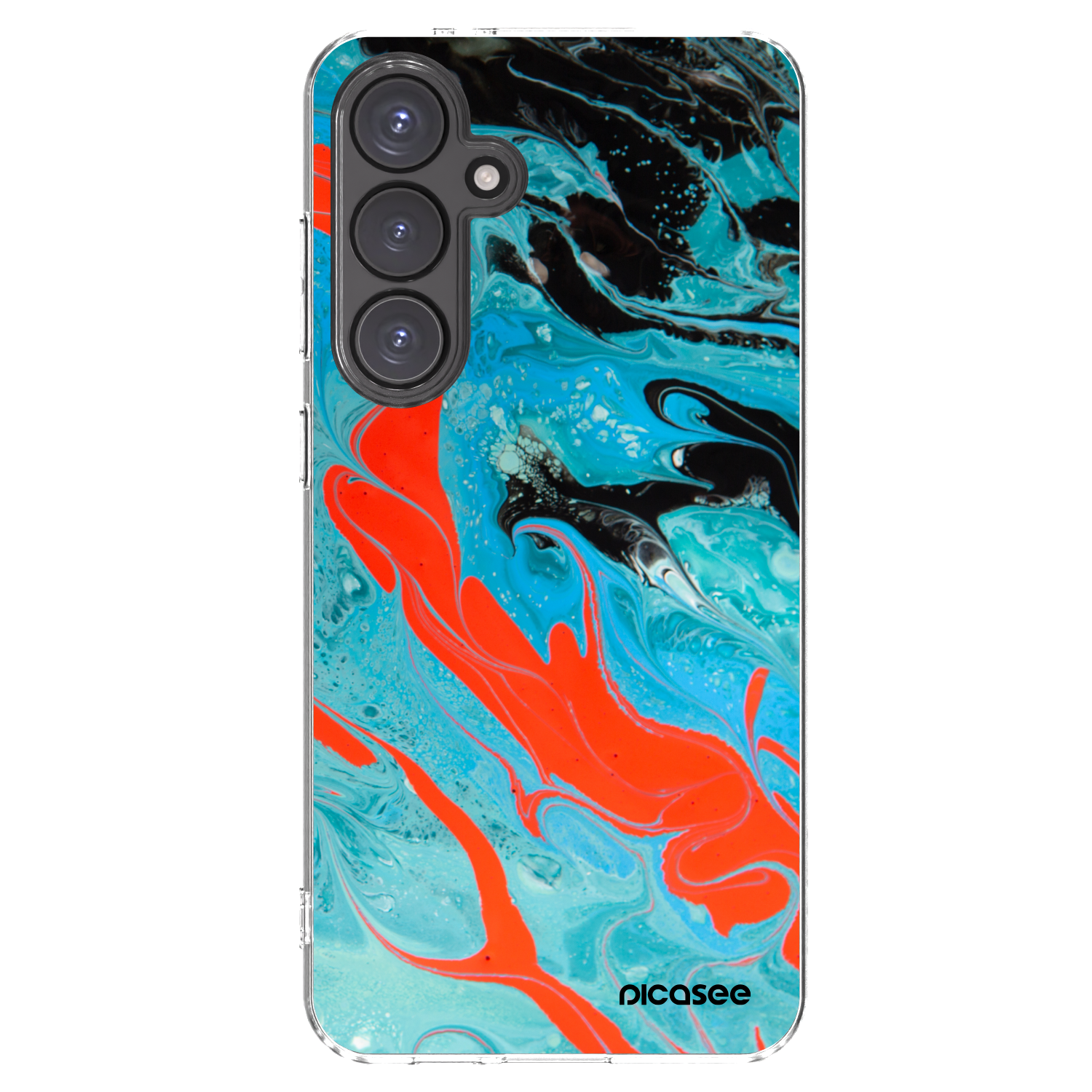 Picasee silikonski prozorni ovitek za Samsung Galaxy S24 FE S721B - Blue Magma