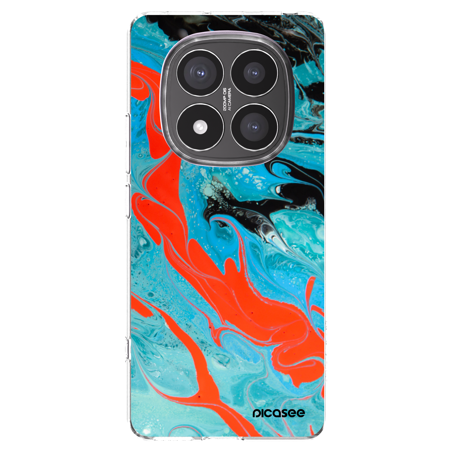 Picasee silikonski prozorni ovitek za Xiaomi Redmi Note 14 Pro+ 5G - Blue Magma