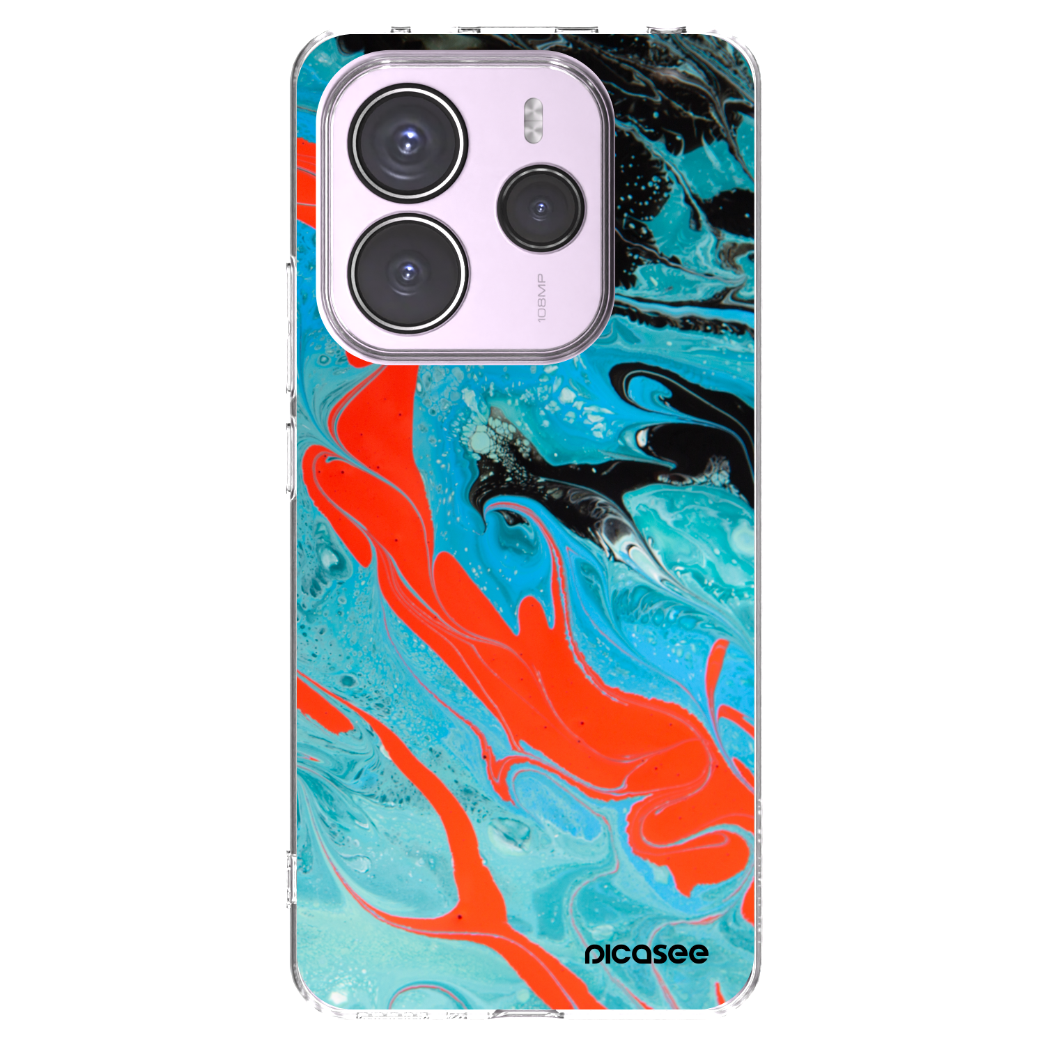 Picasee silikonski prozorni ovitek za Xiaomi Redmi Note 14 5G - Blue Magma