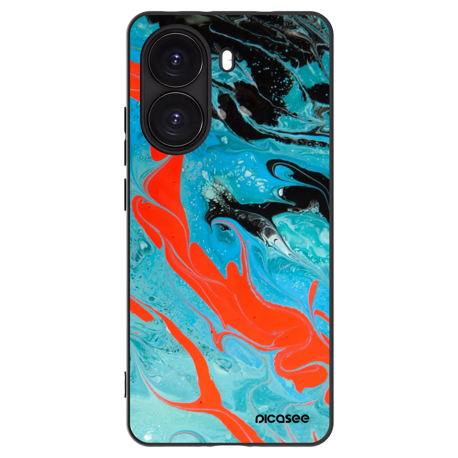 Picasee silikonski črni ovitek za Xiaomi Poco X7 Pro 5G - Blue Magma