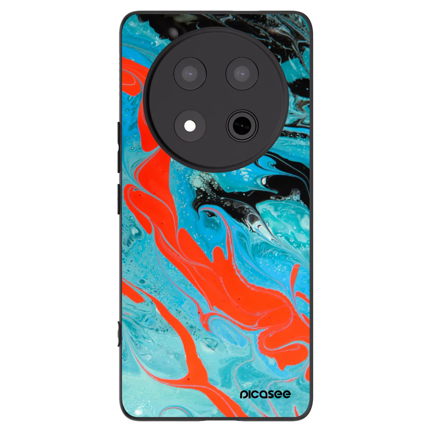 Picasee silikonski črni ovitek za Honor Magic7 Lite 5G - Blue Magma