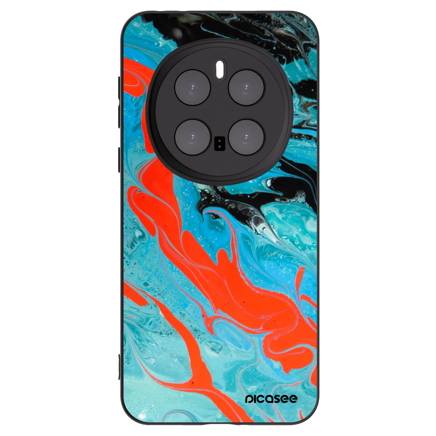 Picasee silikonski črni ovitek za Honor Magic7 Pro 5G - Blue Magma