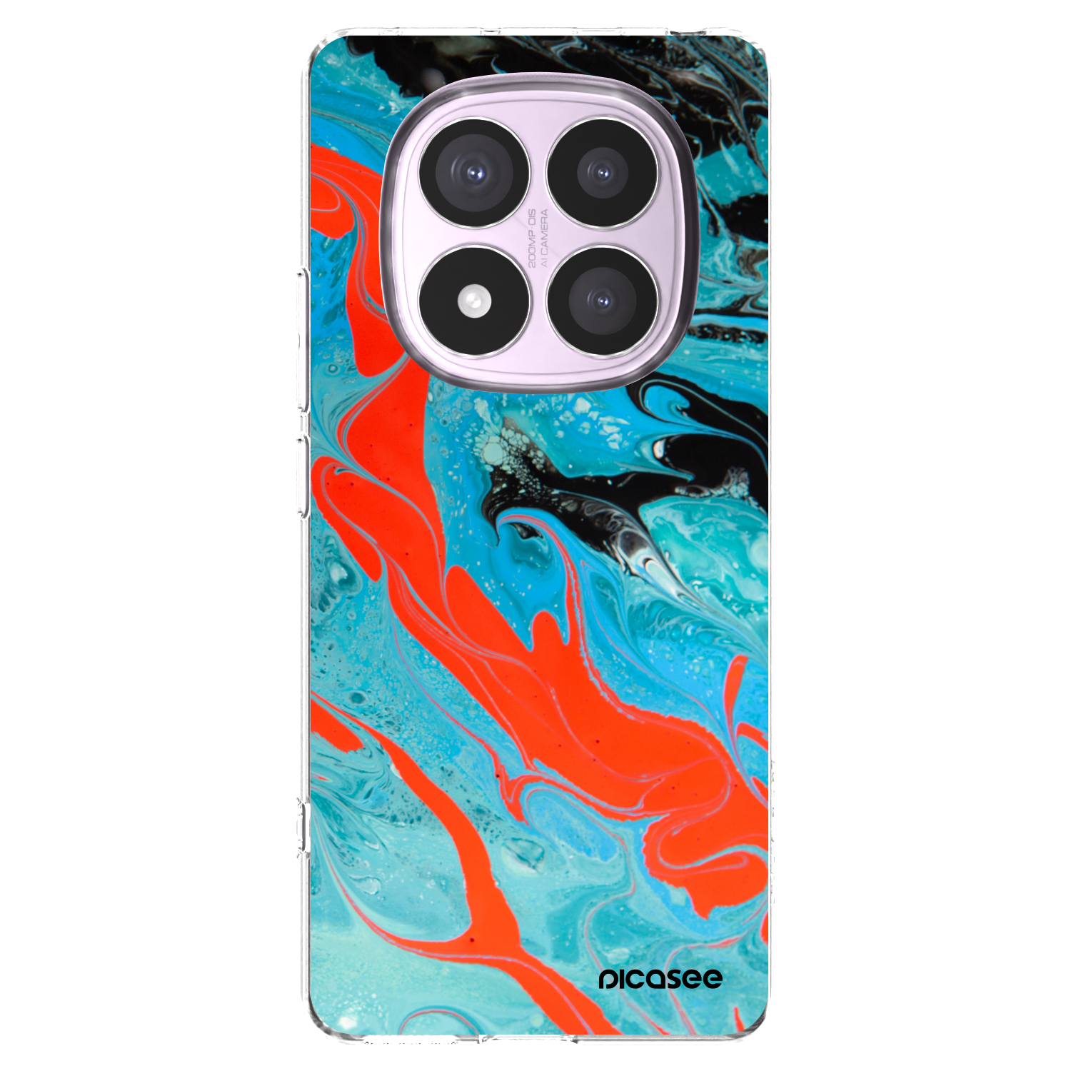 Picasee silikonski prozorni ovitek za Xiaomi Redmi Note 14 Pro 4G - Blue Magma