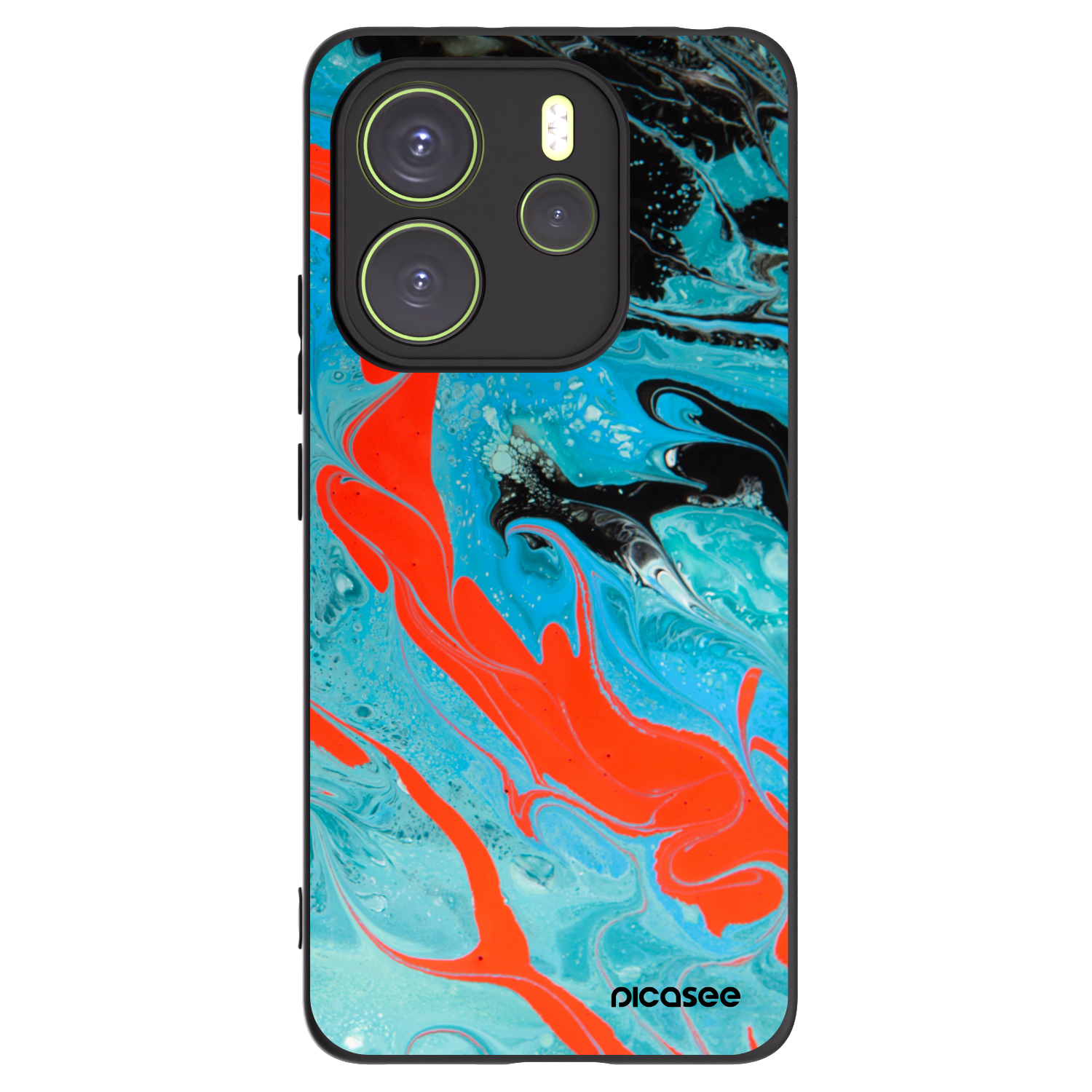 Picasee silikonski črni ovitek za Xiaomi Redmi Note 14 4G - Blue Magma