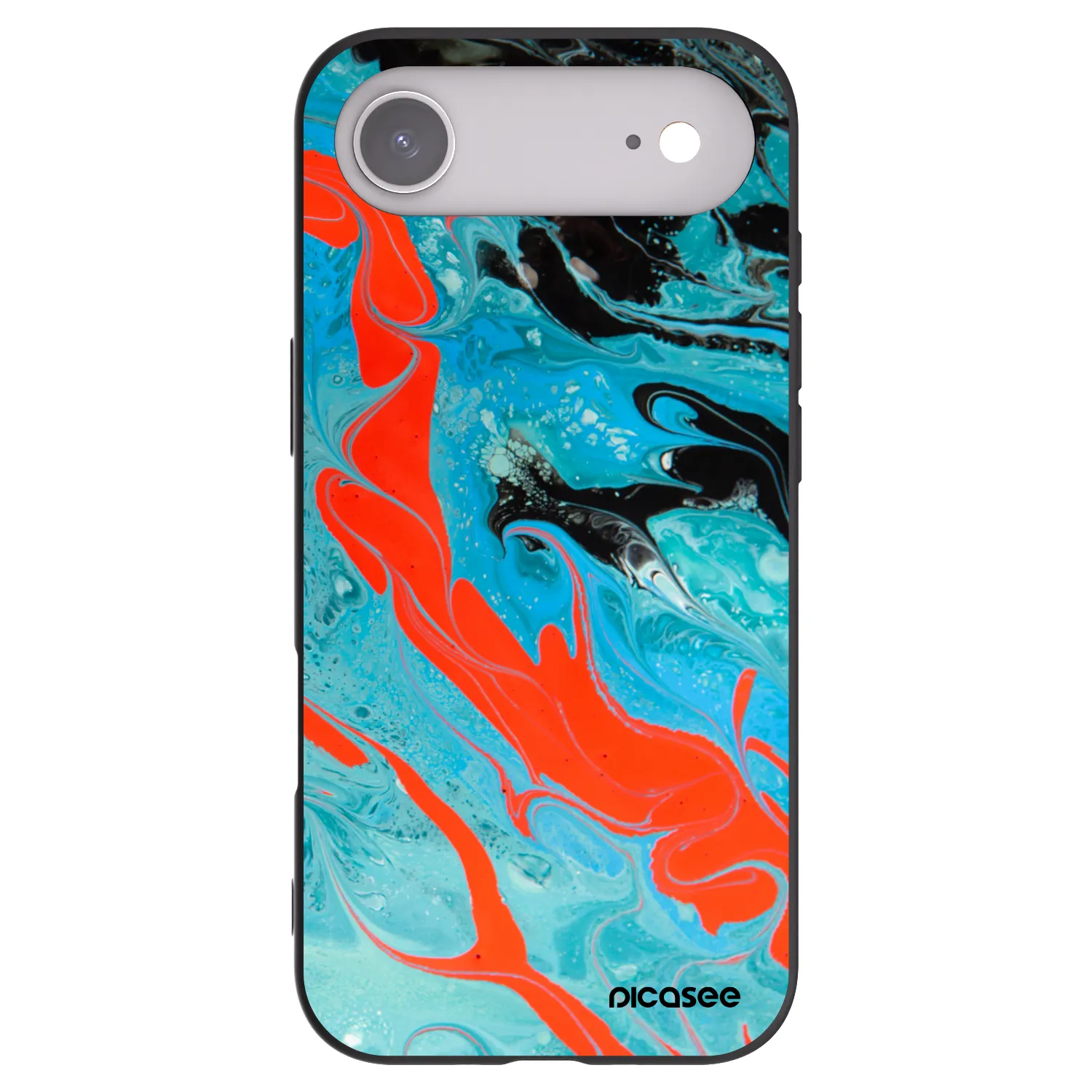 Picasee silikonski črni ovitek za Apple iPhone Air - Blue Magma