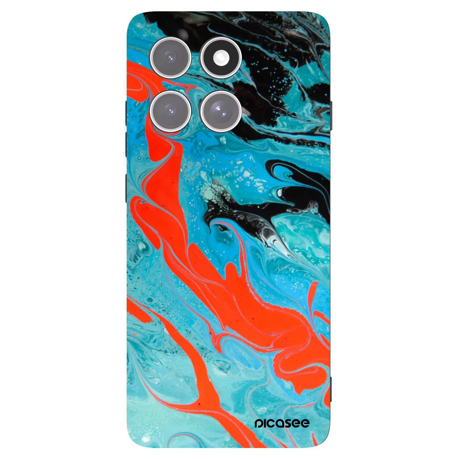 Picasee silikonski črni ovitek za Motorola Edge 60 Pro - Blue Magma