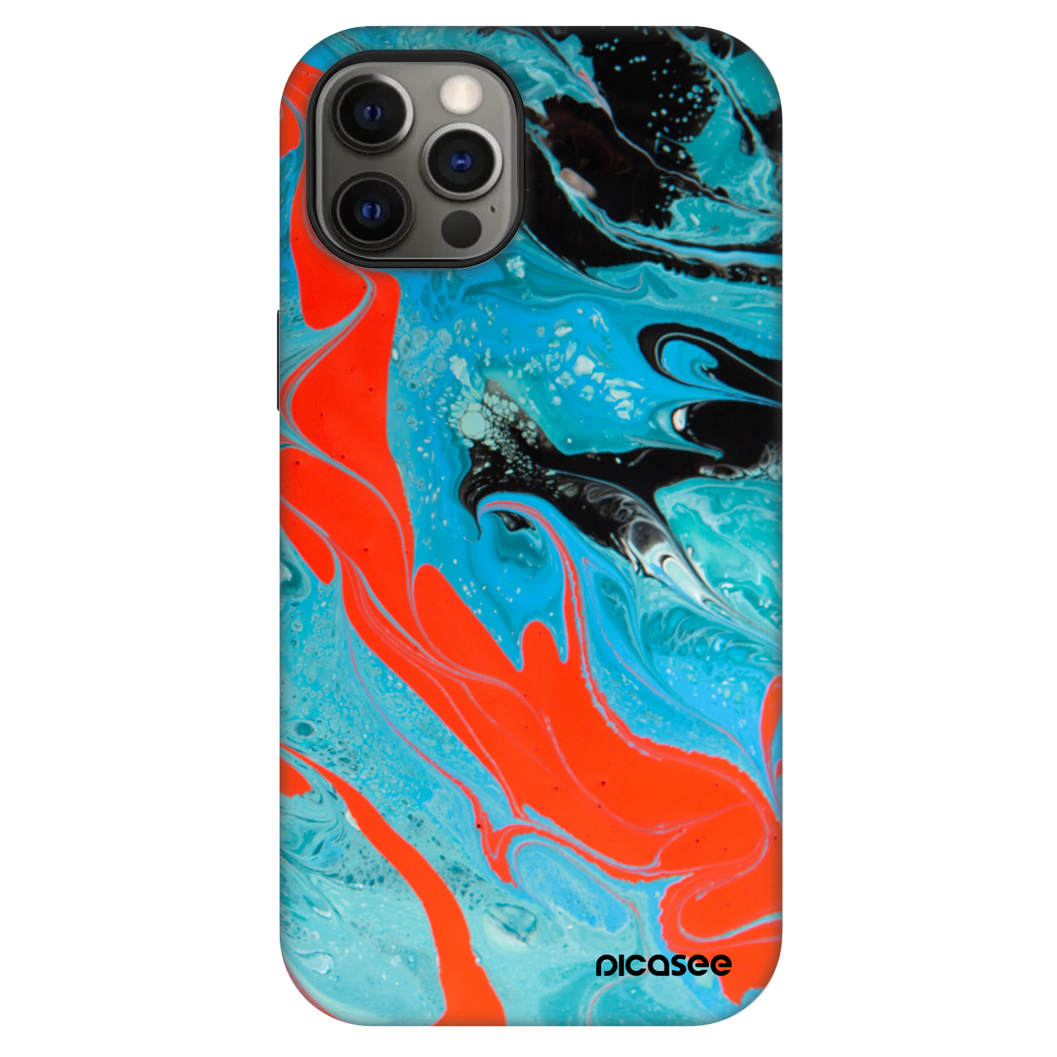 Picasee Fashion Case MagSafe za Apple iPhone 12 - Blue Magma