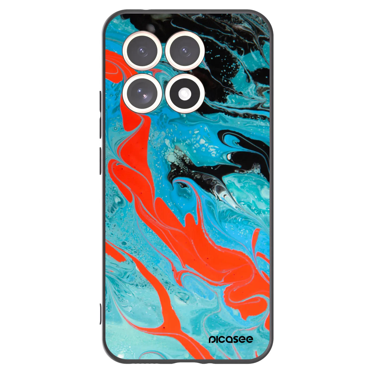 Picasee silikonski črni ovitek za Xiaomi 15T - Blue Magma