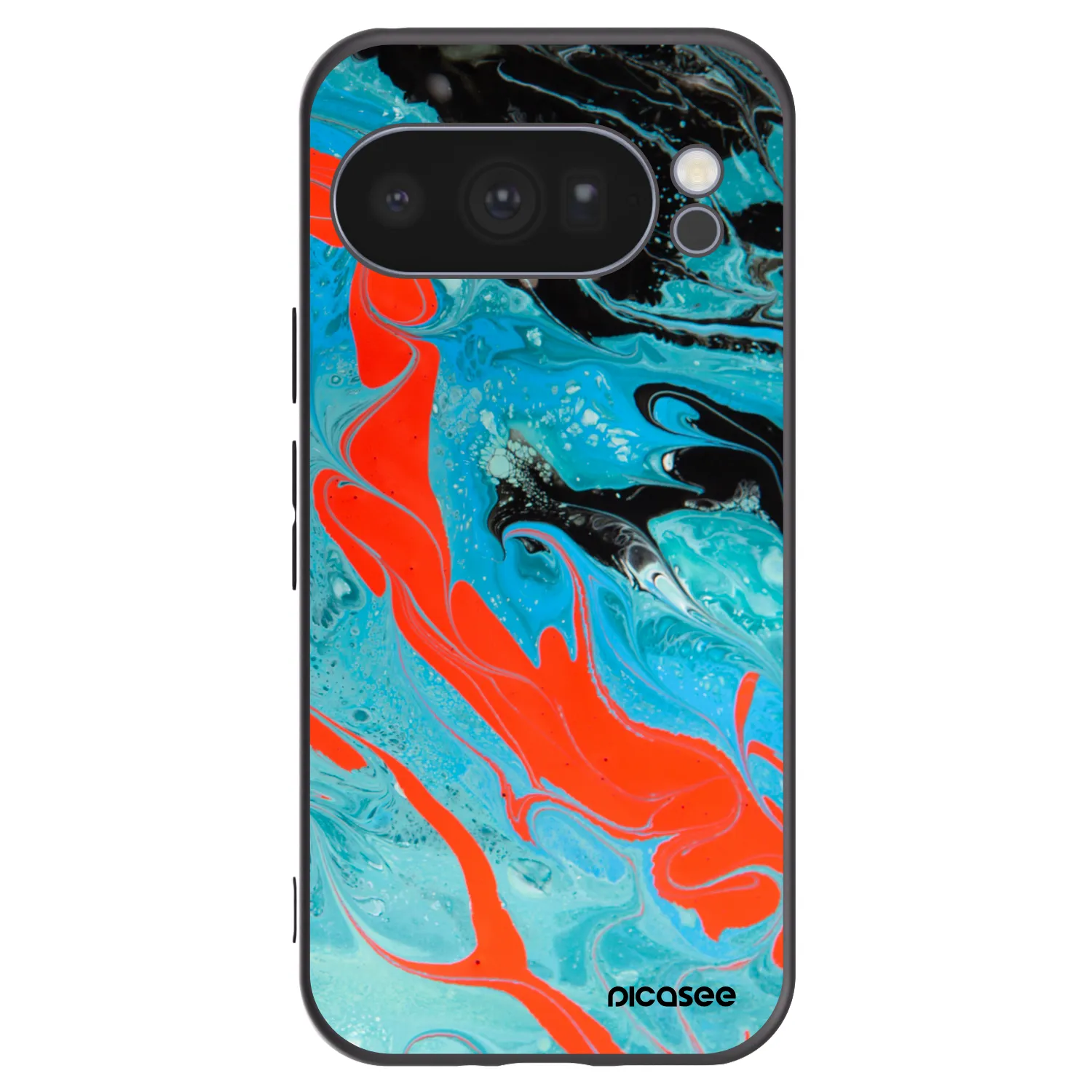 Picasee silikonski črni ovitek za Google Pixel 10 Pro - Blue Magma