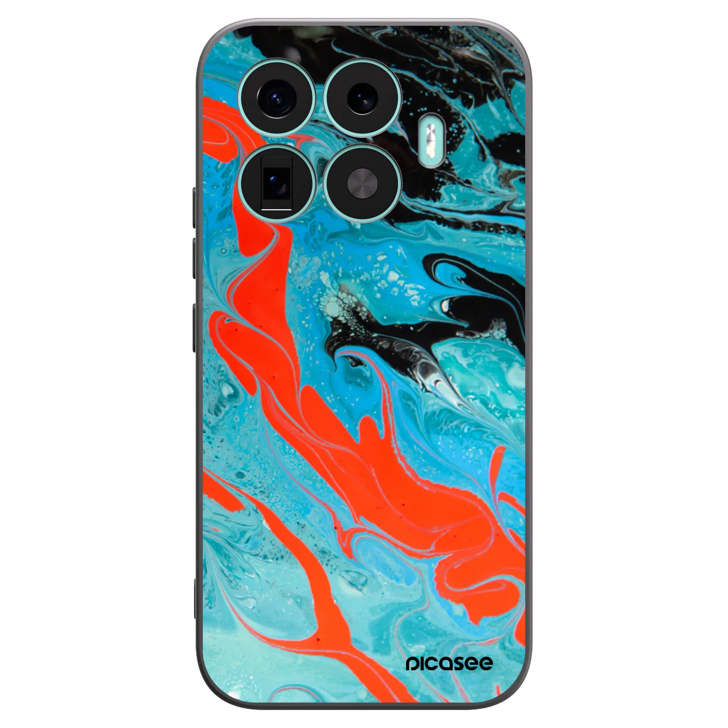 Picasee silikonski črni ovitek za Xiaomi 17T - Blue Magma