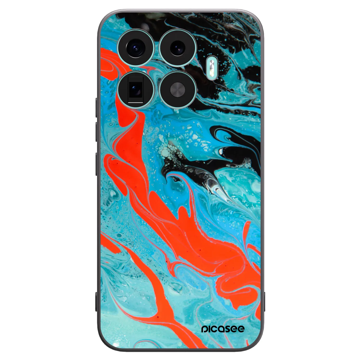Picasee silikonski črni ovitek za Xiaomi 17T Pro - Blue Magma