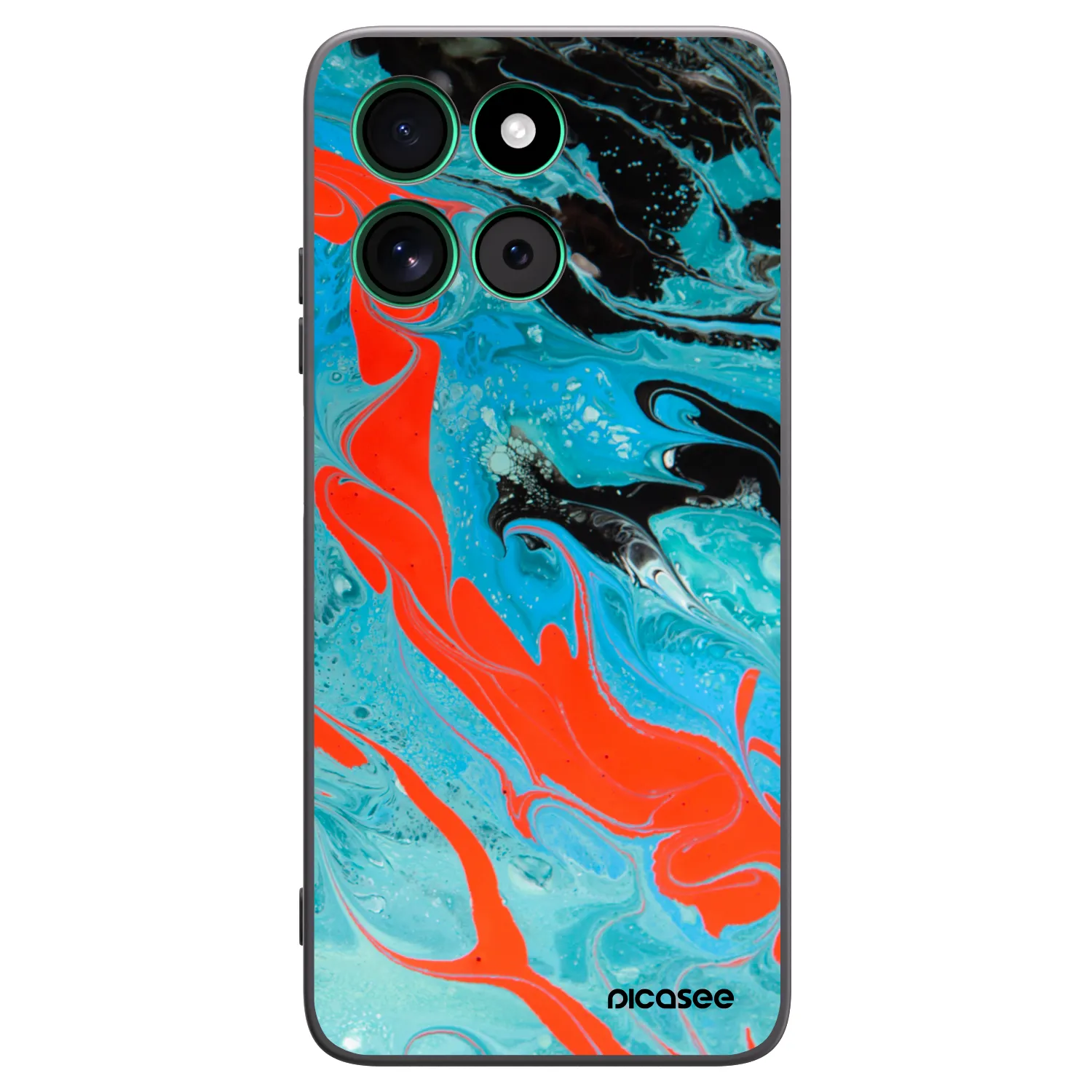 Picasee silikonski črni ovitek za Motorola Moto G57 Power - Blue Magma