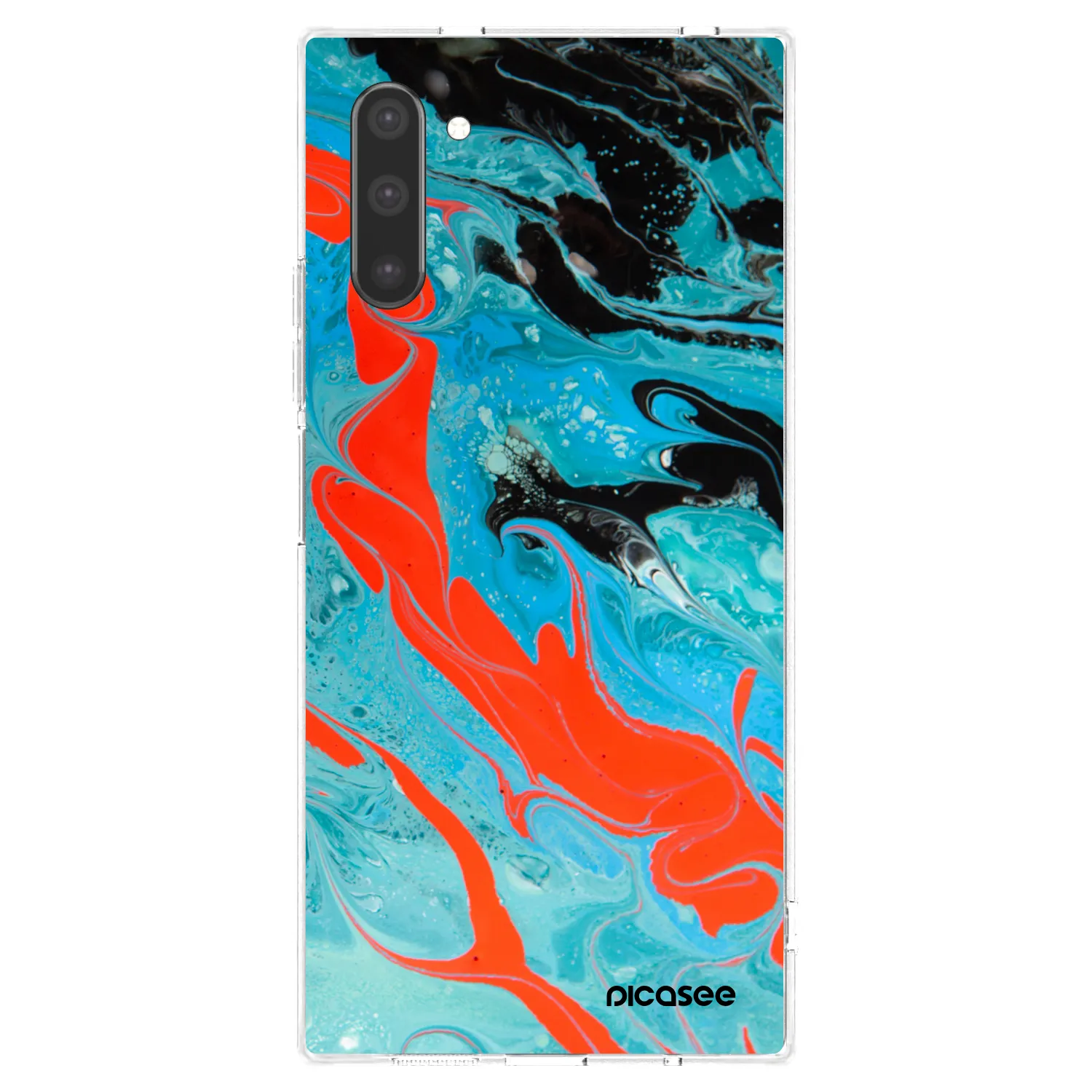 Picasee silikonski prozorni ovitek za Samsung Galaxy Note 10 N970F - Blue Magma