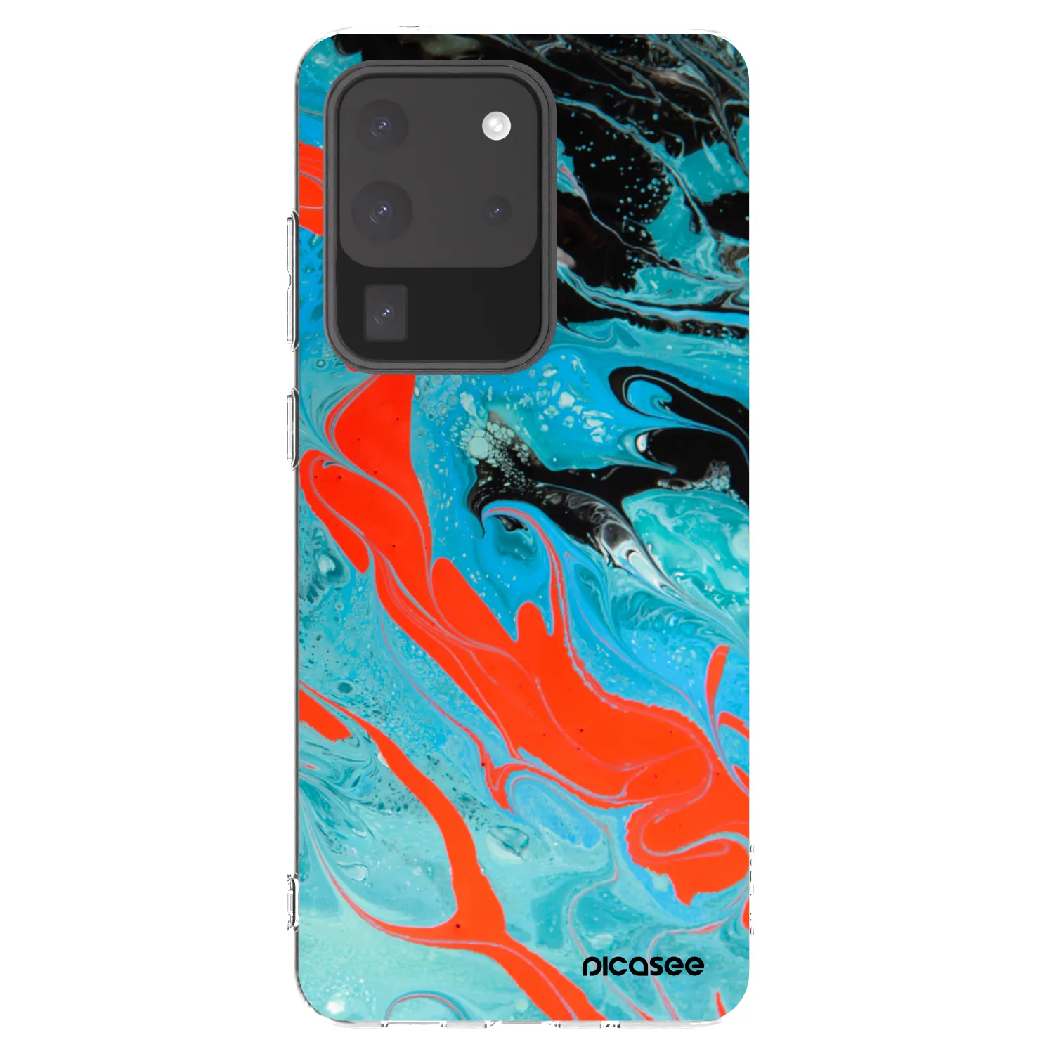 Picasee silikonski prozorni ovitek za Samsung Galaxy S20 Ultra 5G G988F - Blue Magma