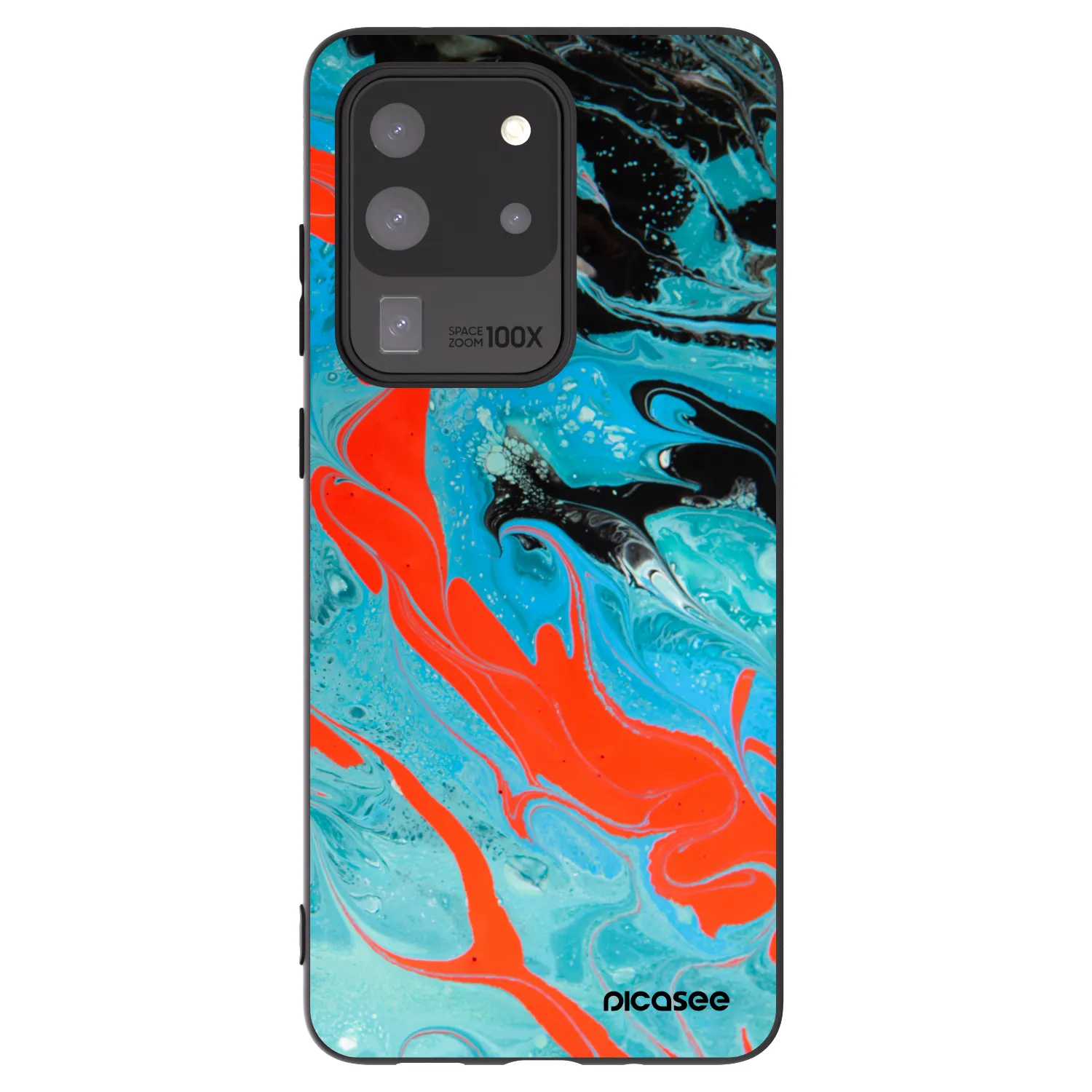 Picasee silikonski črni ovitek za Samsung Galaxy S20 Ultra 5G G988F - Blue Magma