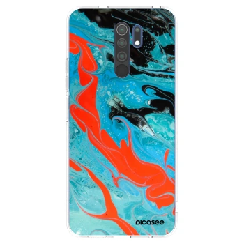 Picasee silikonski prozorni ovitek za Xiaomi Redmi 9 - Blue Magma