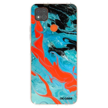 Picasee silikonski prozorni ovitek za Xiaomi Redmi 9C - Blue Magma