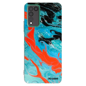 Picasee silikonski prozorni ovitek za Honor 10X Lite - Blue Magma