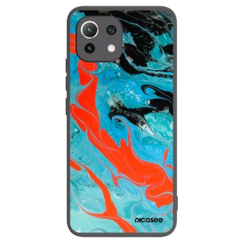 Picasee silikonski črni ovitek za Xiaomi Mi 11 Lite - Blue Magma