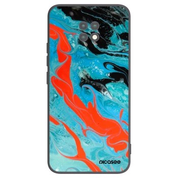 Picasee silikonski črni ovitek za Xiaomi Redmi Note 9T - Blue Magma