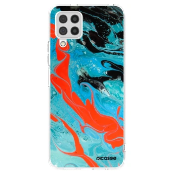 Picasee silikonski prozorni ovitek za Samsung Galaxy A22 A225F 4G - Blue Magma