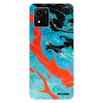 Picasee silikonski prozorni ovitek za Vivo Y01 - Blue Magma