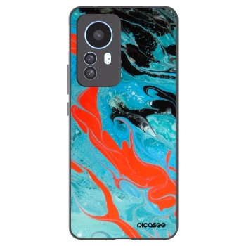 Picasee silikonski črni ovitek za Xiaomi 12T Pro - Blue Magma