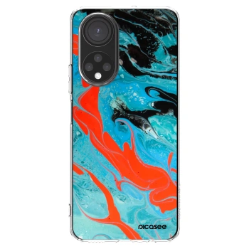 Picasee silikonski prozorni ovitek za Honor X7 - Blue Magma