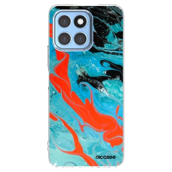 Picasee silikonski prozorni ovitek za Honor X8 5G - Blue Magma