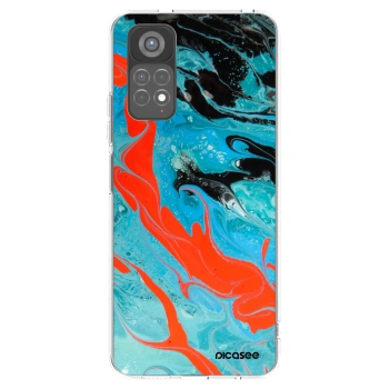 Picasee silikonski prozorni ovitek za Xiaomi Redmi Note 11S 5G - Blue Magma