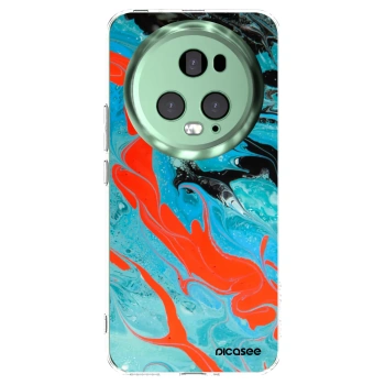 Picasee silikonski prozorni ovitek za Honor Magic5 Pro - Blue Magma