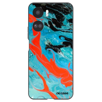 Picasee silikonski črni ovitek za Honor 90 Lite 5G - Blue Magma