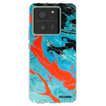 Picasee silikonski prozorni ovitek za Xiaomi 13T Pro - Blue Magma