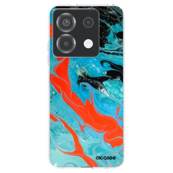 Picasee silikonski prozorni ovitek za Xiaomi Poco X6 - Blue Magma