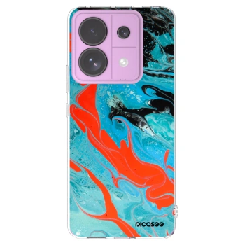 Picasee silikonski prozorni ovitek za Xiaomi Redmi Note 13 Pro 5G - Blue Magma