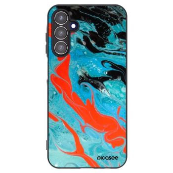 Picasee silikonski črni ovitek za Samsung Galaxy A15 A156B 5G - Blue Magma