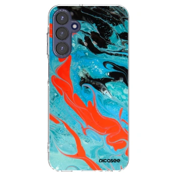 Picasee silikonski prozorni ovitek za Samsung Galaxy A15 A155F 4G - Blue Magma