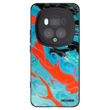 Picasee silikonski črni ovitek za Honor Magic6 Pro - Blue Magma
