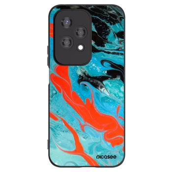 Picasee silikonski črni ovitek za Honor 200 Lite - Blue Magma