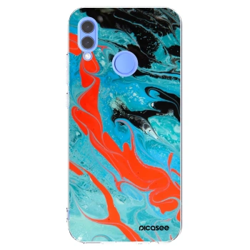 Picasee silikonski prozorni ovitek za Huawei P Smart 2019 - Blue Magma