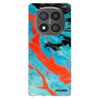Picasee silikonski prozorni ovitek za Xiaomi Redmi Note 14 Pro+ 5G - Blue Magma