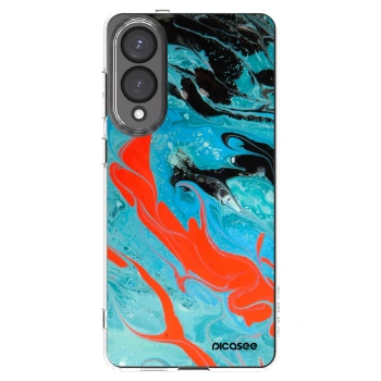 Picasee silikonski prozorni ovitek za Samsung Galaxy S25 Edge 5G - Blue Magma