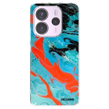 Picasee silikonski prozorni ovitek za Xiaomi Redmi Note 14 4G - Blue Magma