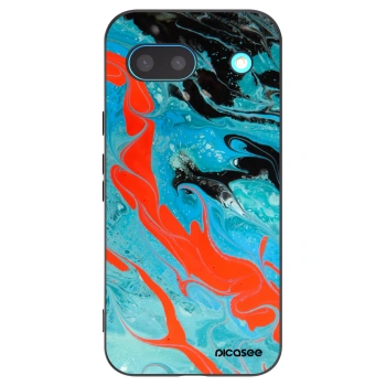 Picasee silikonski črni ovitek za Google Pixel 8a - Blue Magma