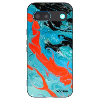 Picasee silikonski črni ovitek za Google Pixel 8 - Blue Magma