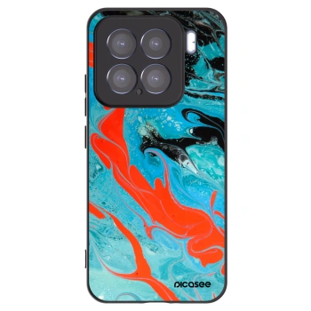 Picasee silikonski črni ovitek za Xiaomi 15 - Blue Magma