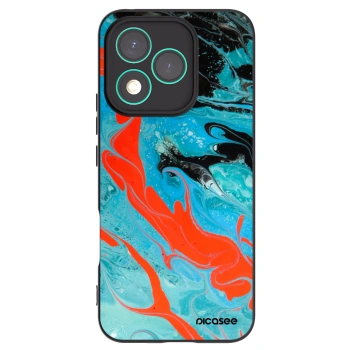 Picasee silikonski črni ovitek za Honor 400 Lite 5G - Blue Magma